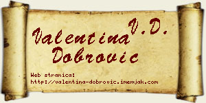 Valentina Dobrović vizit kartica